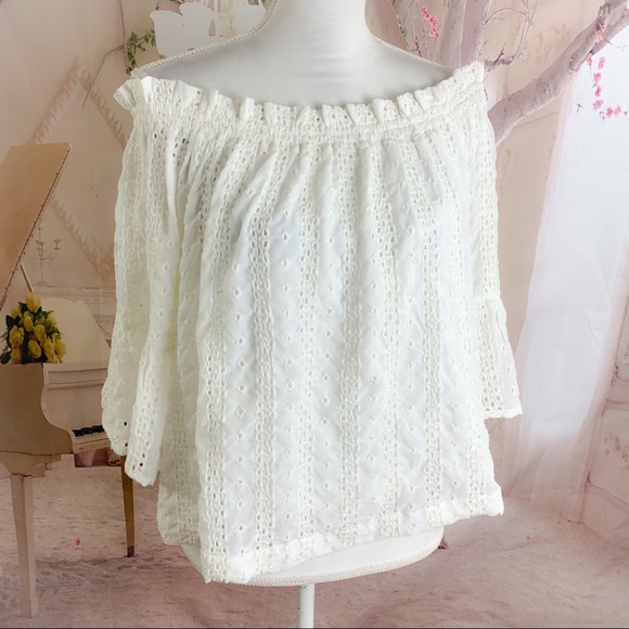 Anthropologie Floreat Eyelet off Shoulder - Picture 6 of 10